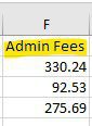 Merchant report added admin fees